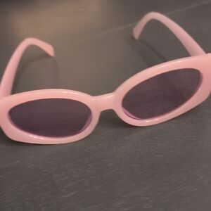 Pink Oval Sunglasses
